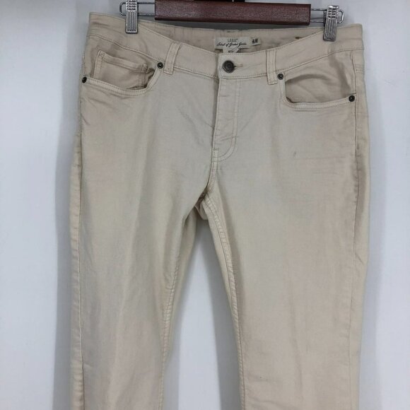 H&M Label  Of Graded Goods LOGG beige Skinny Jeans size 14 - Picture 4 of 16